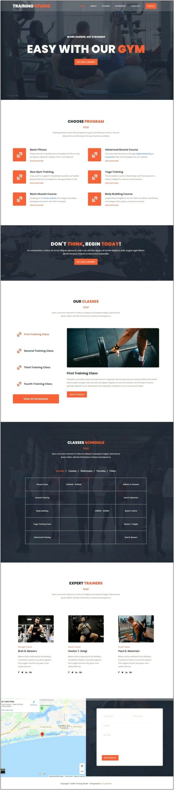Free Html Templates For Training Institute