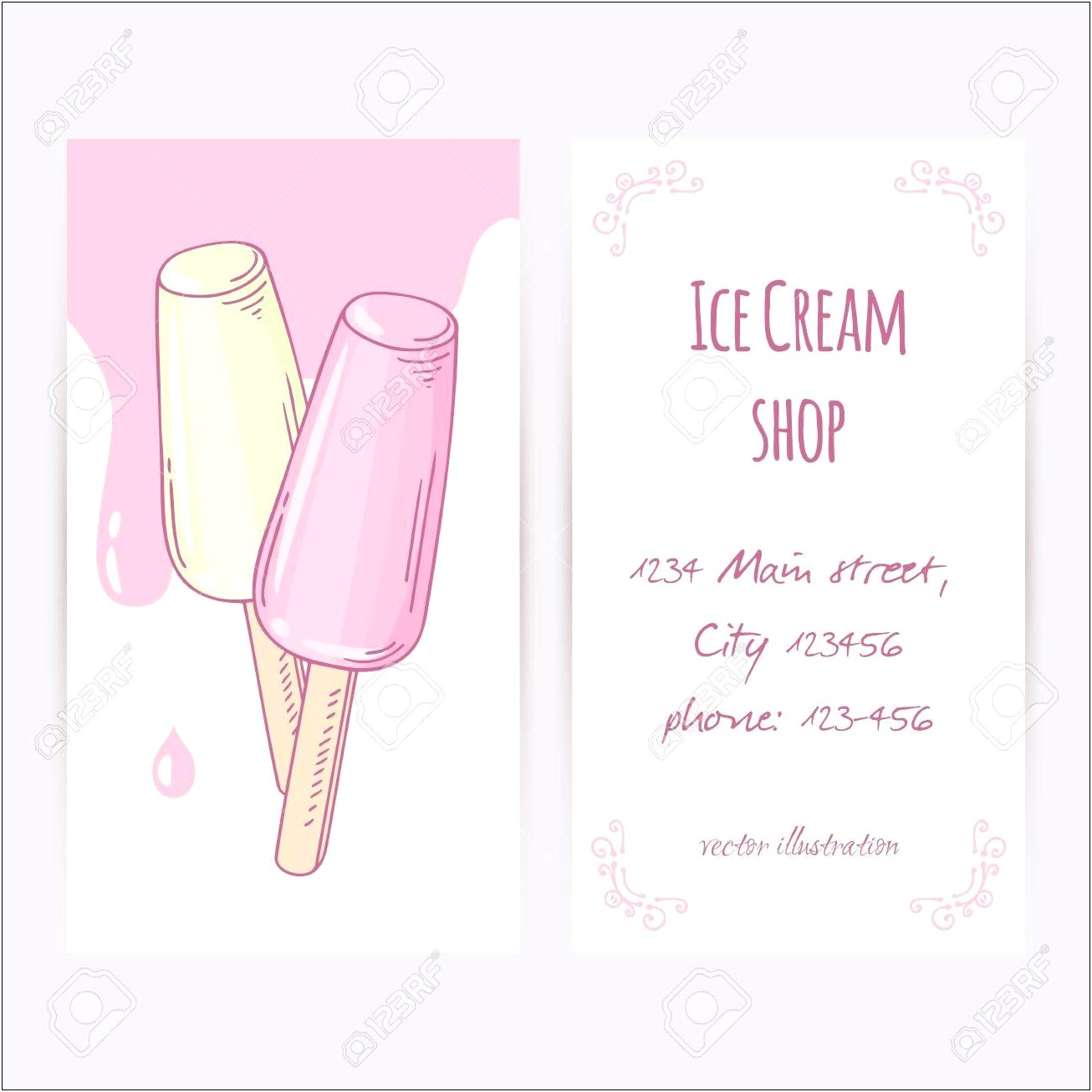 Free Ice Cream Business Card Templates