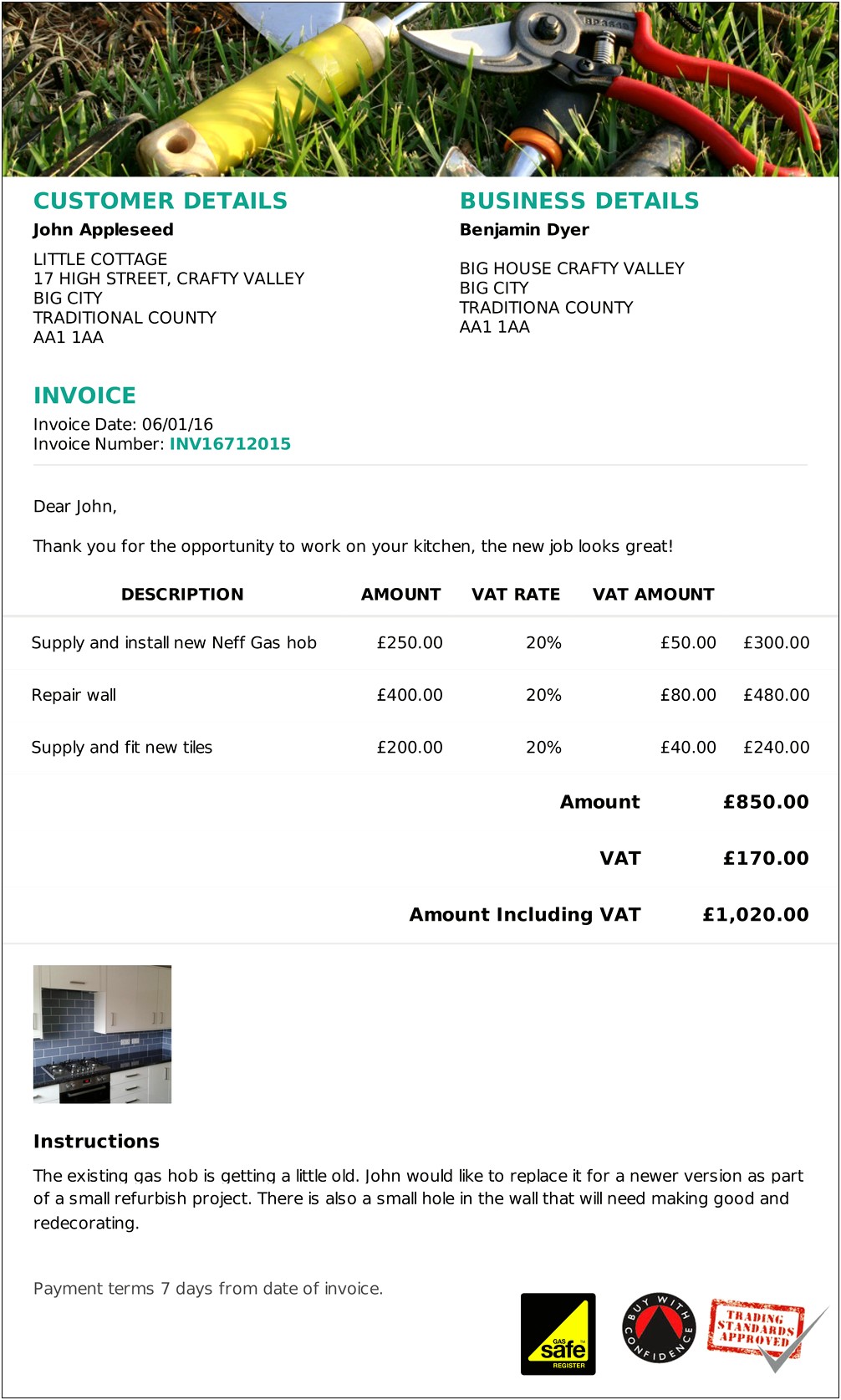 Free Invoice Template For Mac Pages