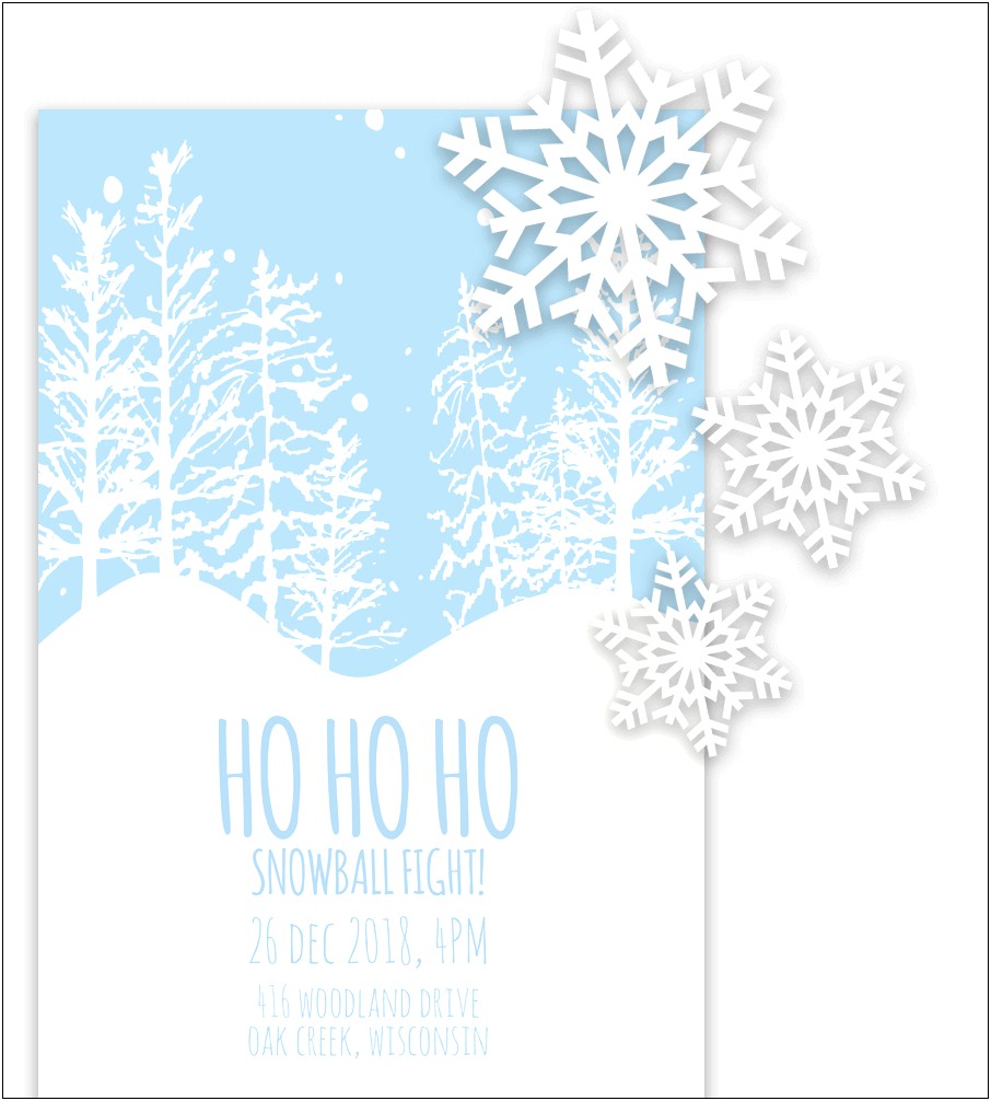 Free Kids Christmas Party Invitation Template