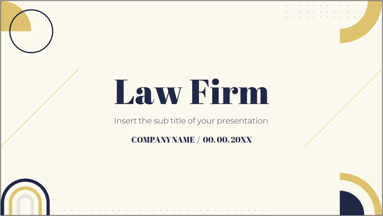 Free Law Firm Company Profile Template