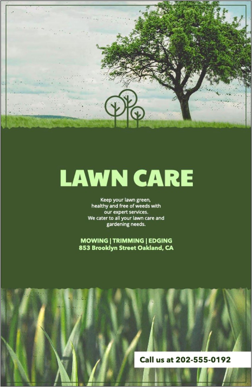 Free Lawn Care Flyer Templates Word