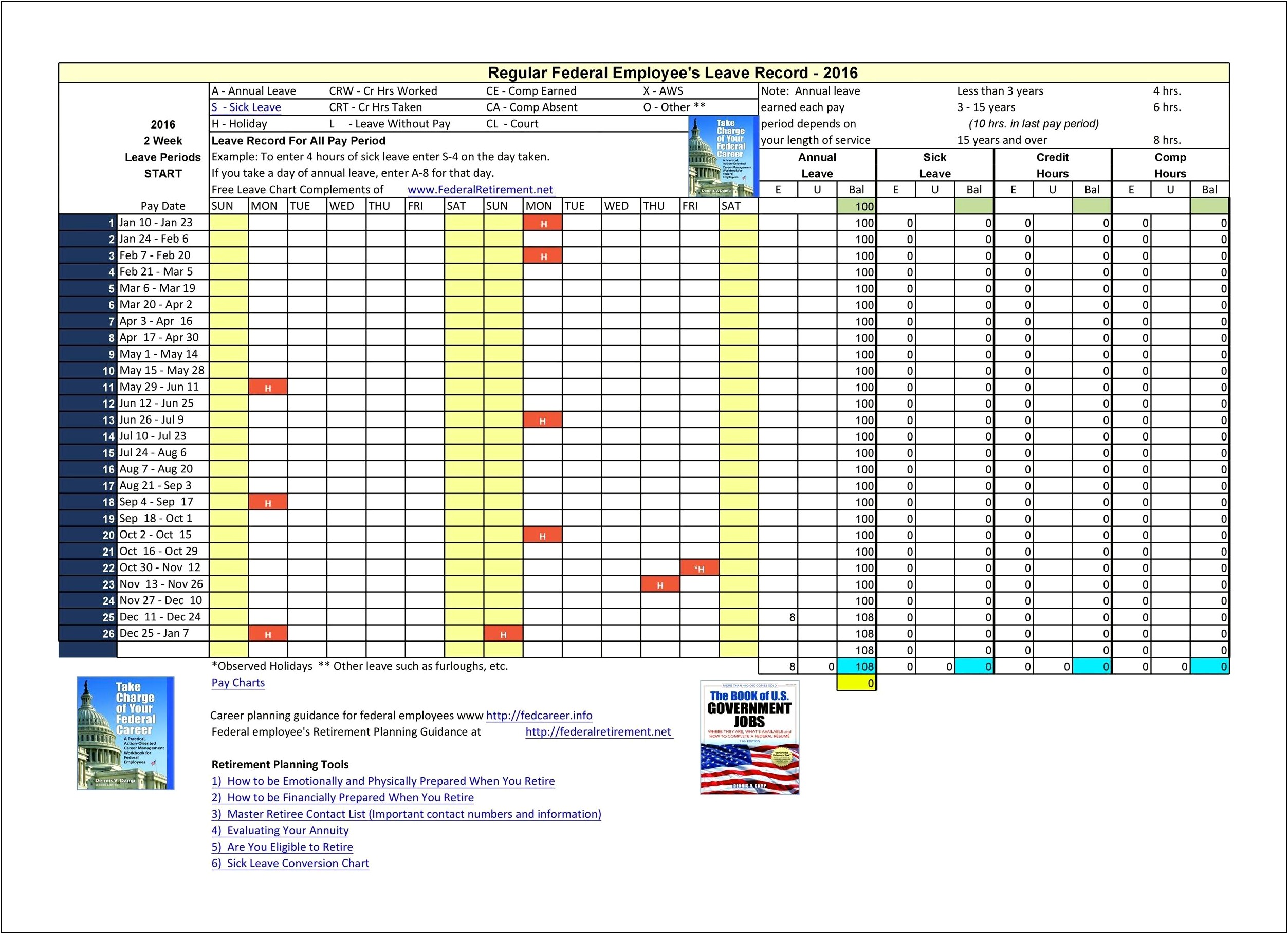 Free Leave Tracker Excel Template 2019