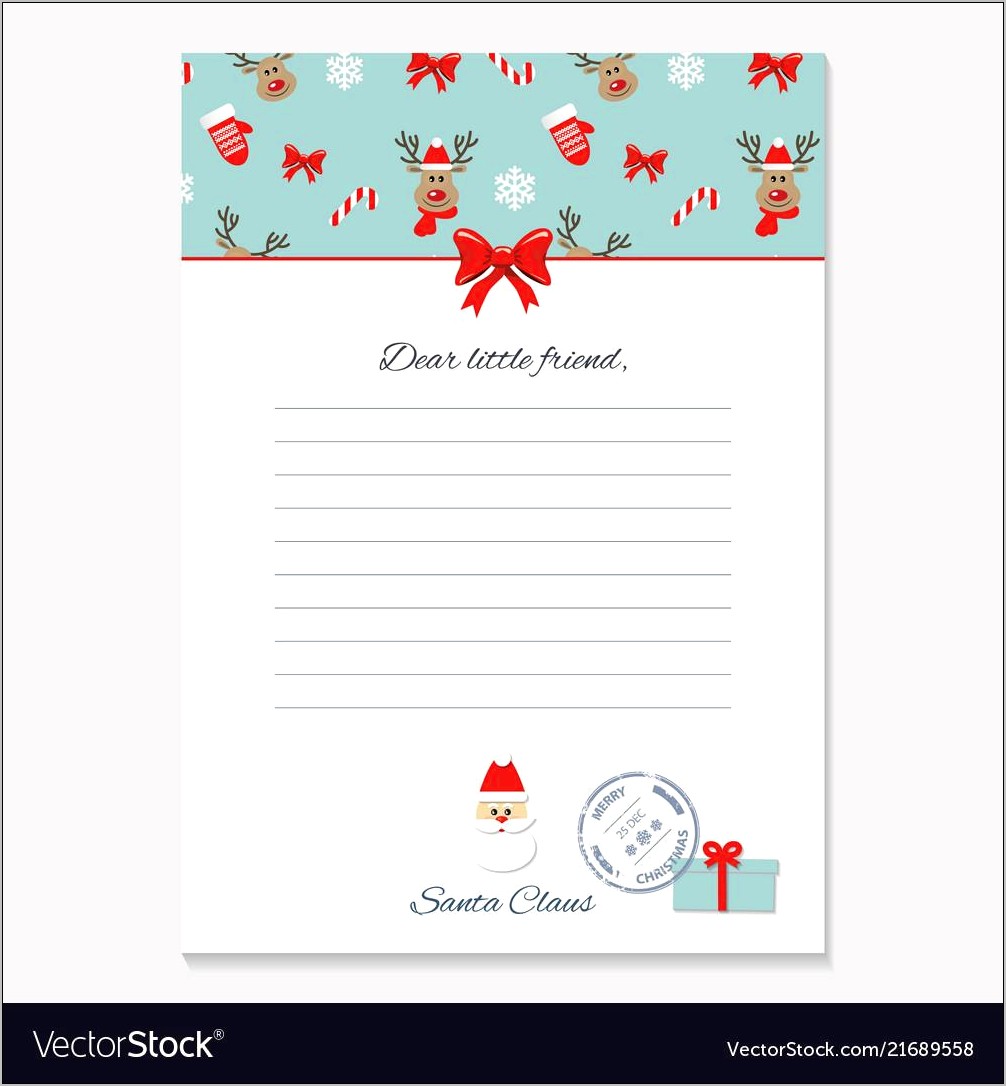 Free Letters From Santa Claus Template