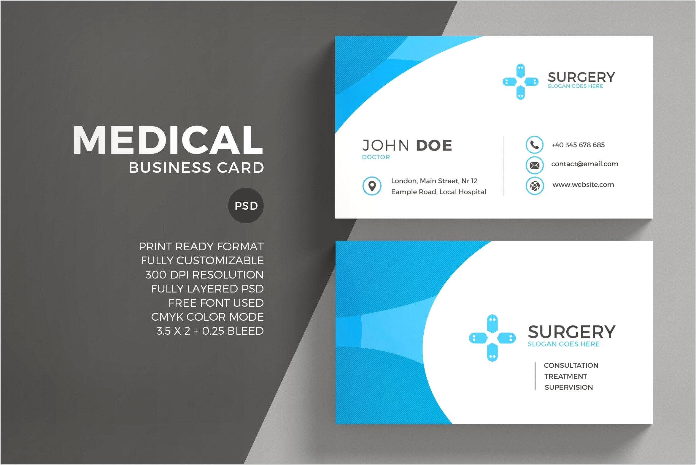 Free Medical Business Card Templates Printable