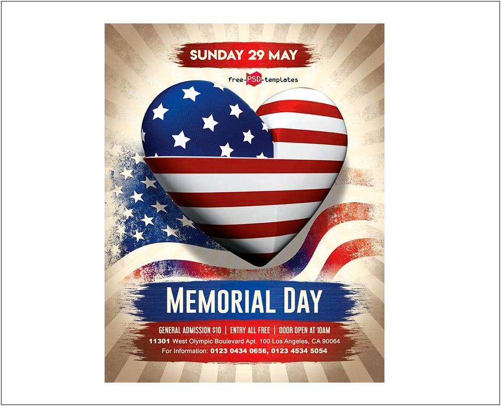 Free Memorial Day Closed Sign Template