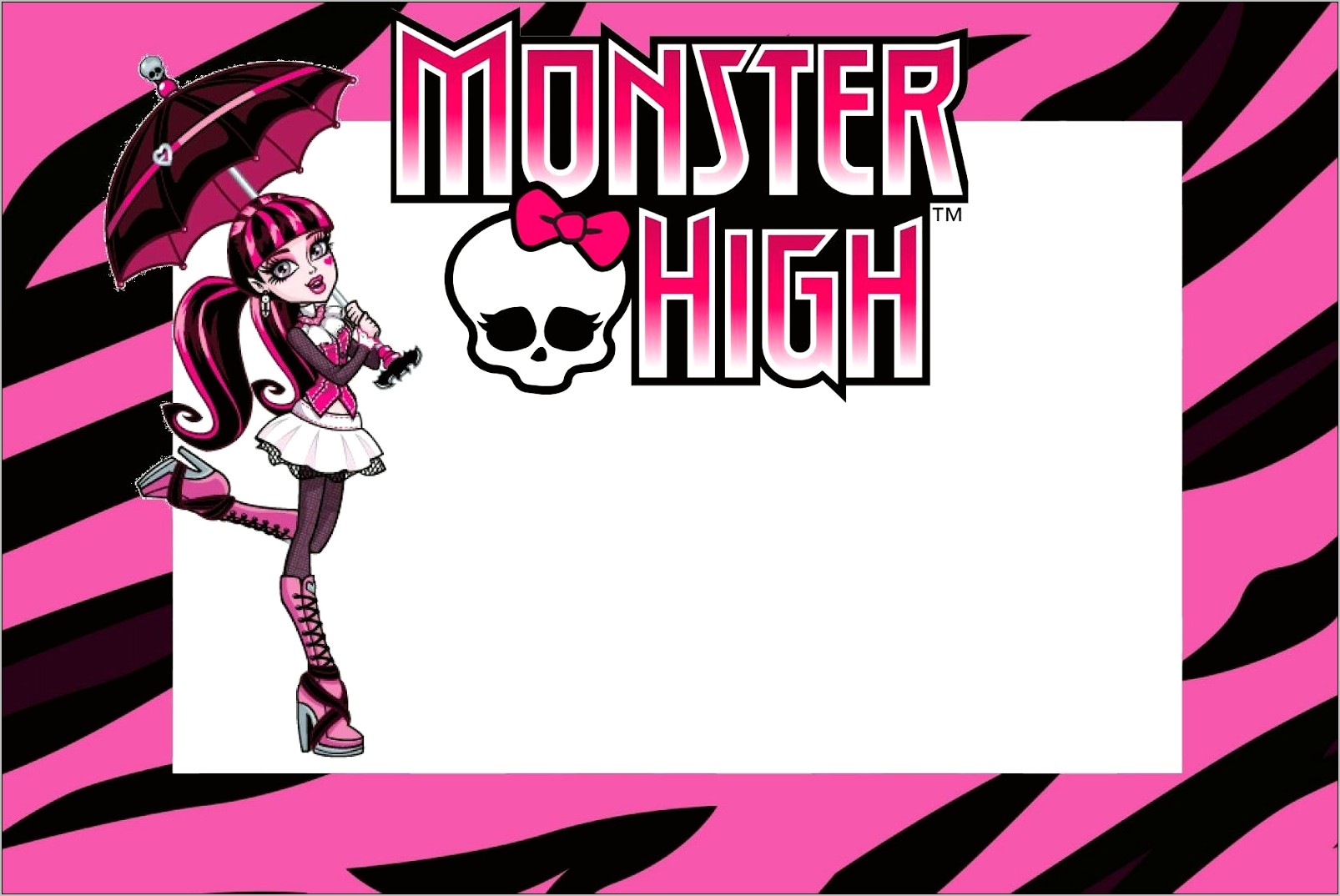 Free Monster High Party Invitation Templates