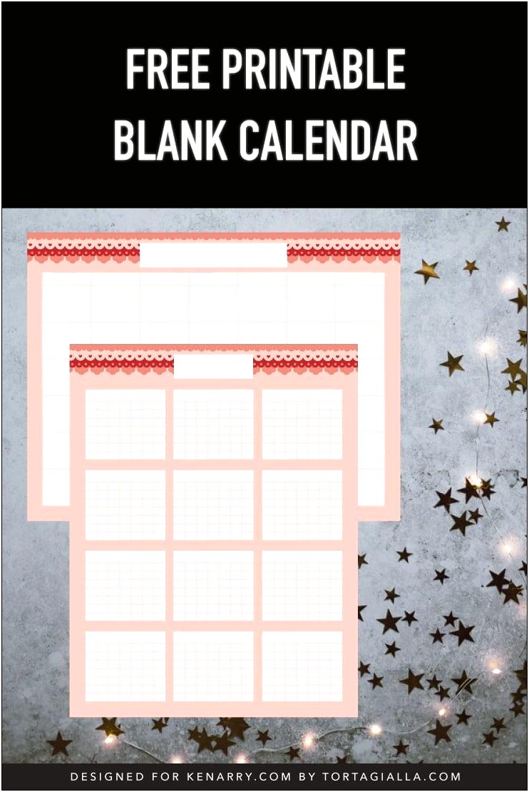 Free Monthly Calendar Template For Teachers