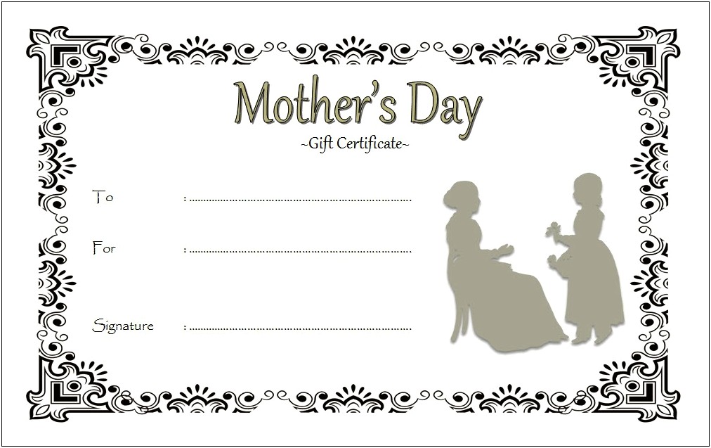Free Mother's Day Certificate Templates