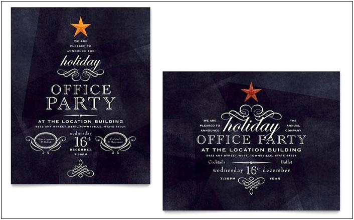 Free Office Holiday Party Flyer Templates