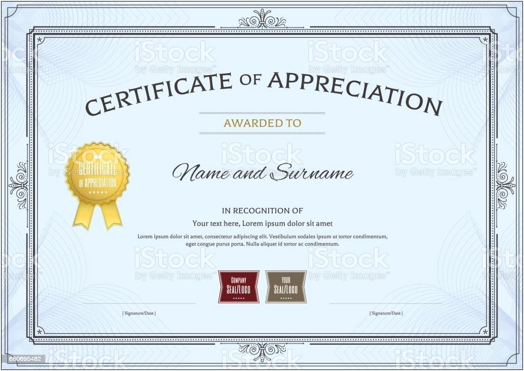 Free Online Certificate Of Appreciation Template