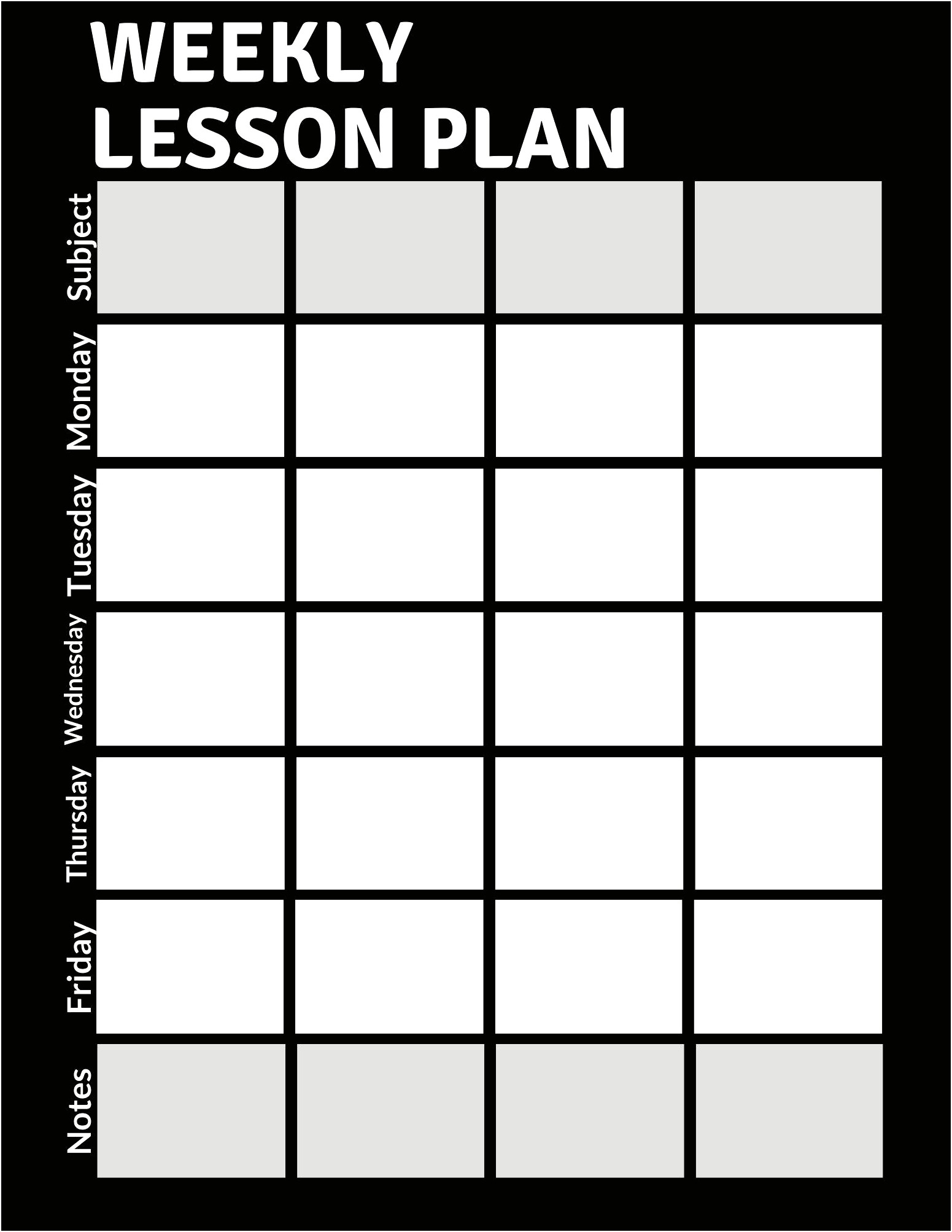Free Online Printable Lesson Plan Templates