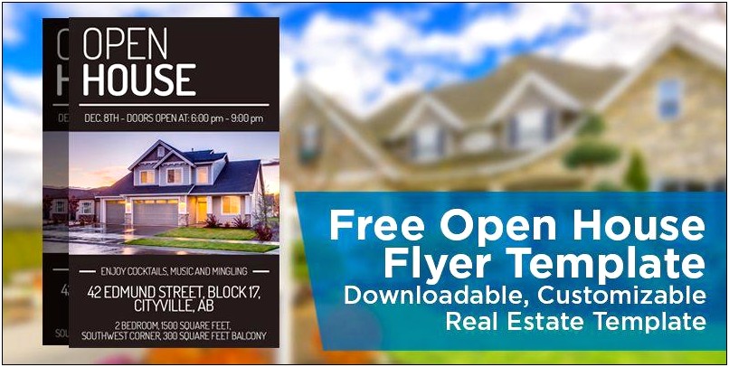Free Open House Flyer Template Word