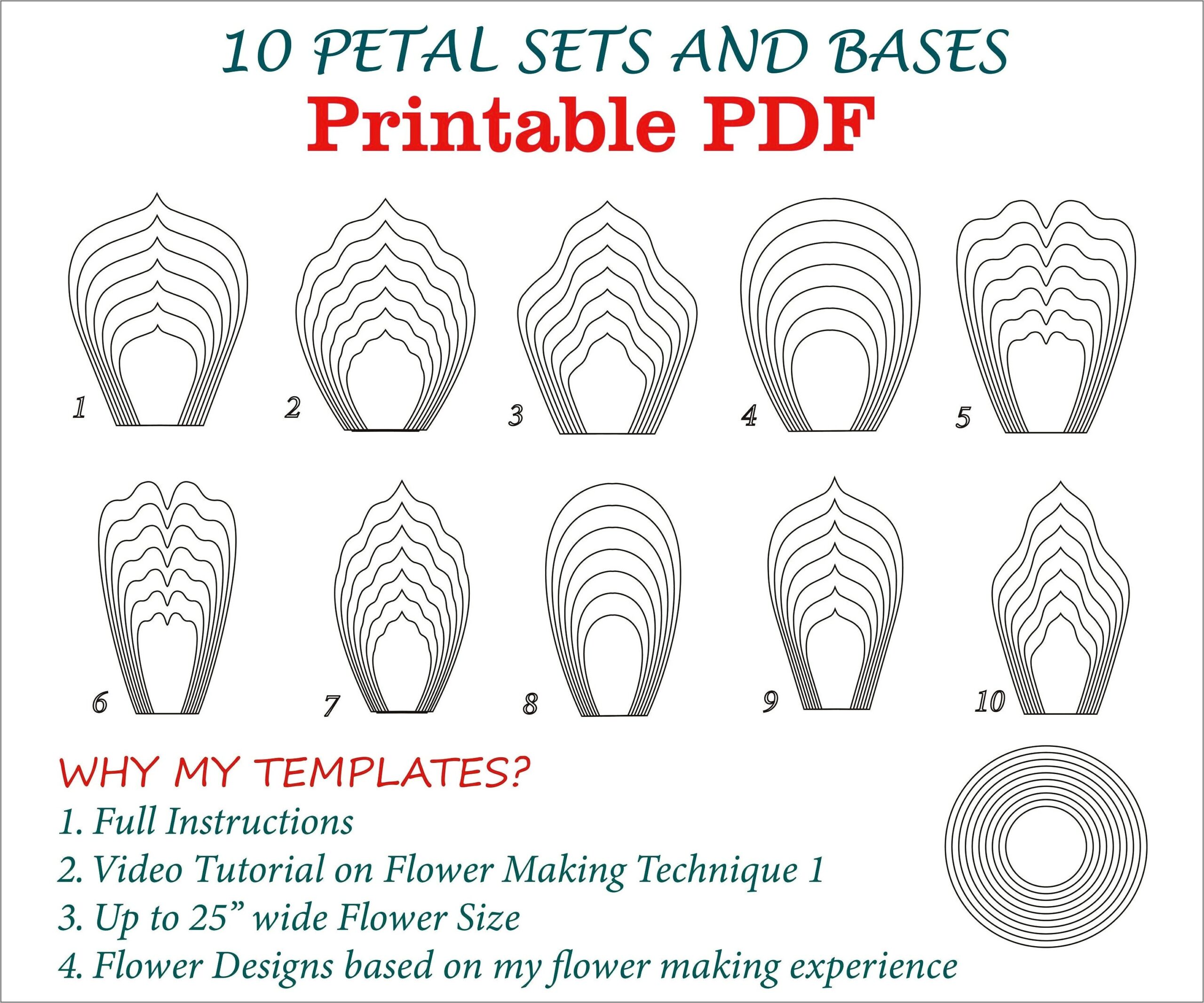 Free Paper Flower Petal Templates Pdf