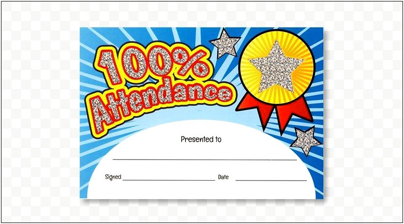 Free Perfect Attendance Award Certificate Templates
