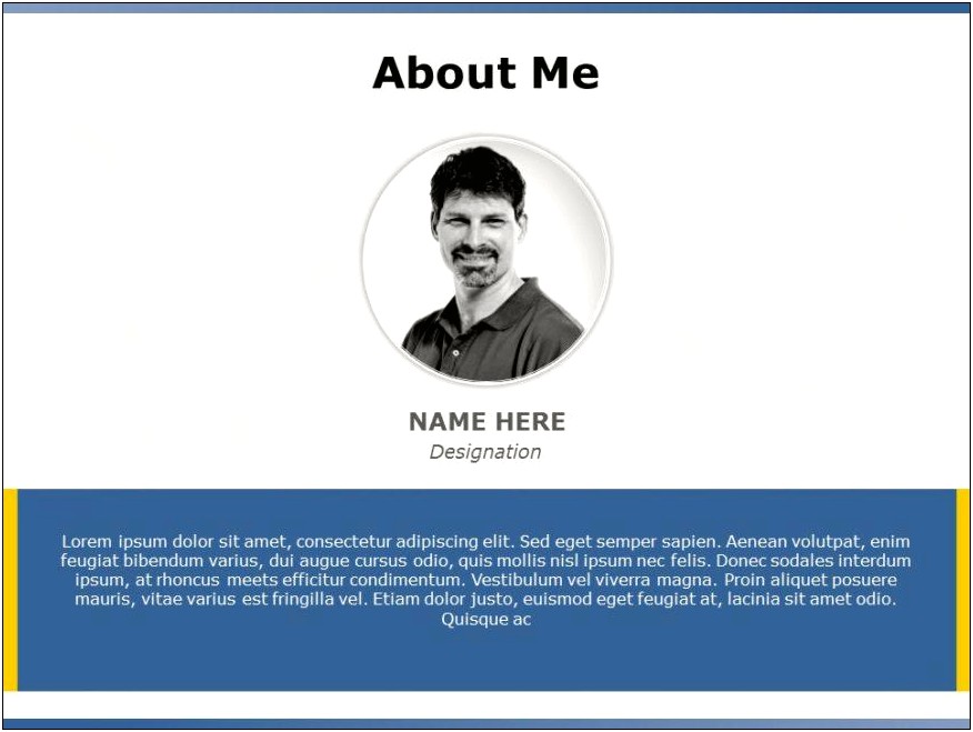 Free Personal Profile Presentation Ppt Template