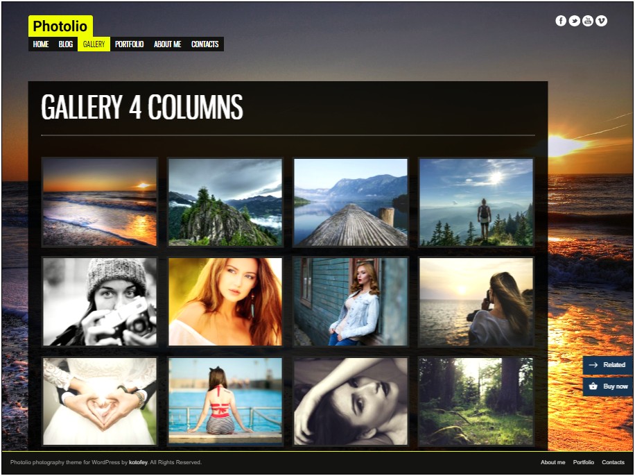 Free Photo Gallery Web Page Template
