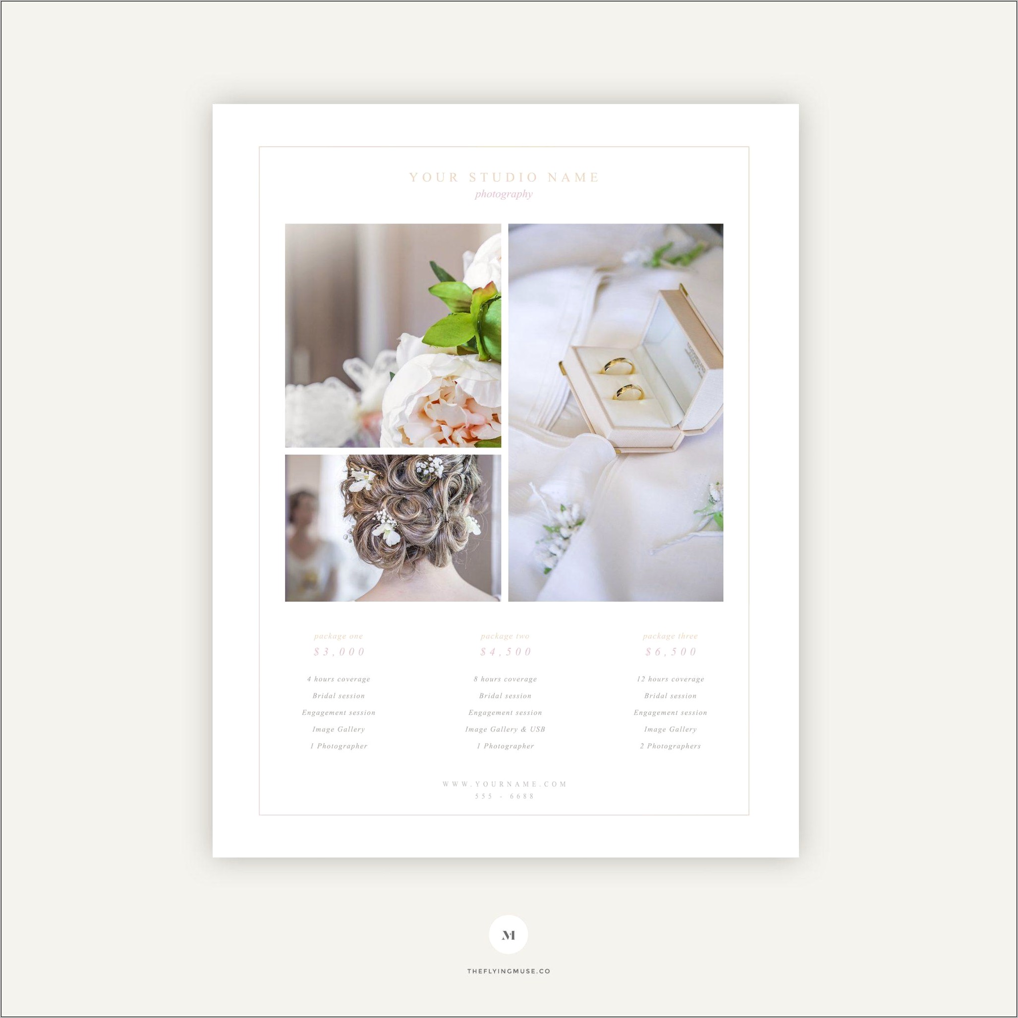 Free Photography Price List Template Word