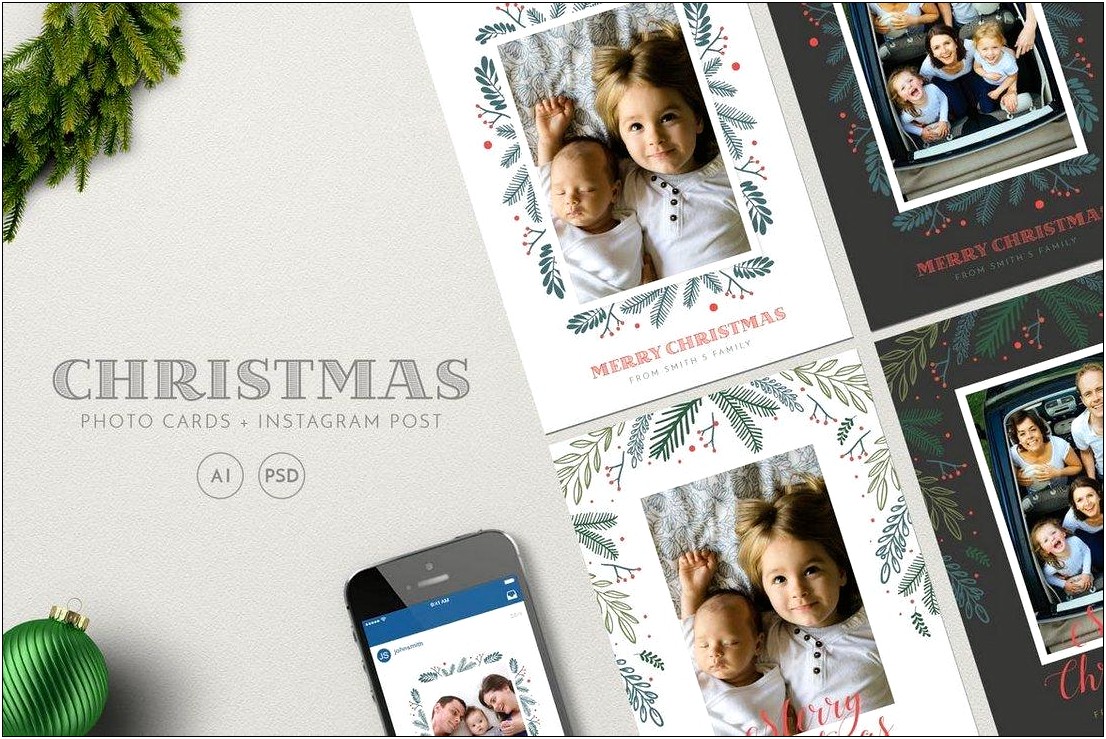 Free Photoshop Templates For Christmas Cards