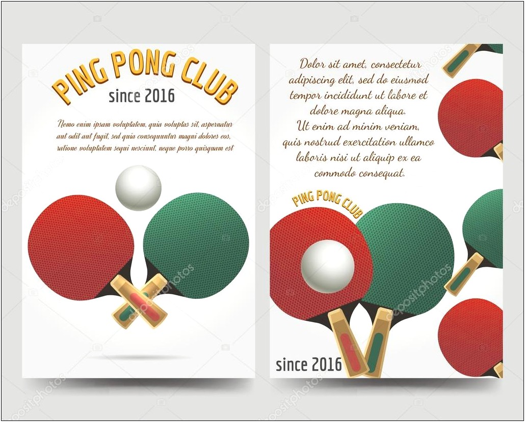 Free Ping Pong Tournament Flyer Template