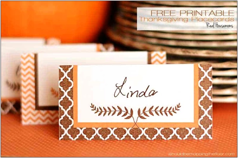 Free Place Cards Templates Fold Over