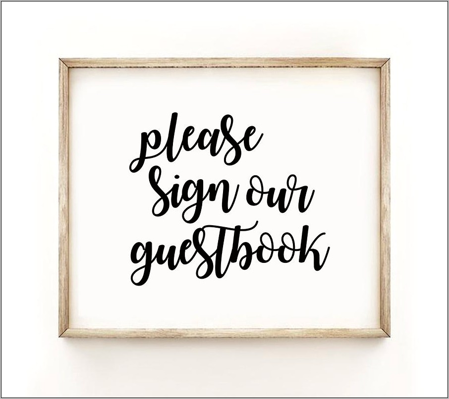 Free Please Sign Our Guestbook Template