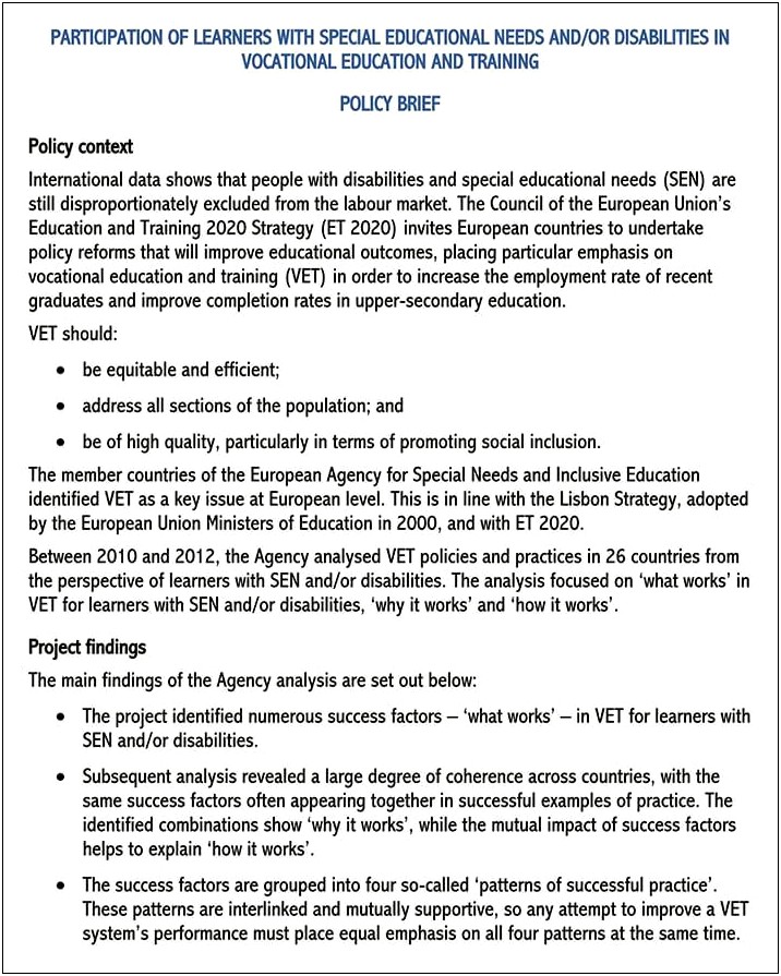 Free Policy Brief Template Word Download