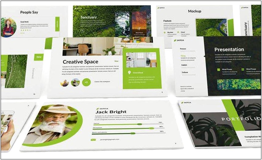 Free Portfolio Powerpoint Template For Students