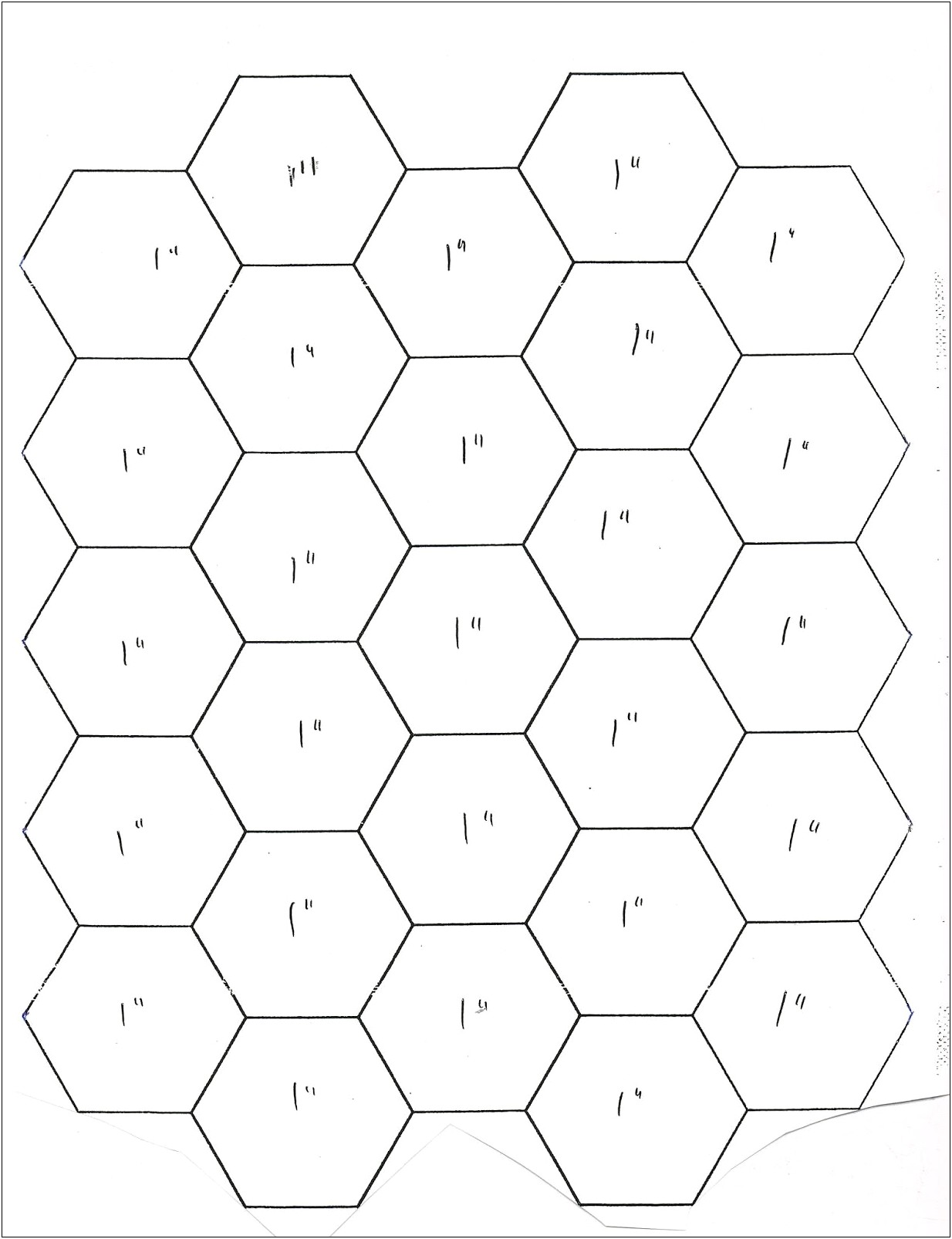 Free Printable 3 Inch Hexagon Template