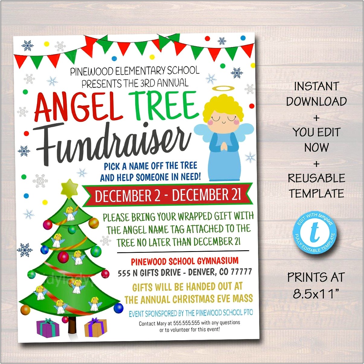 Free Printable Angel Tree Tags Template