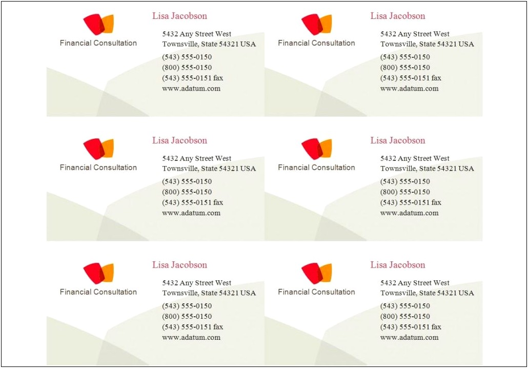 Free Printable Business Card Templates Avery
