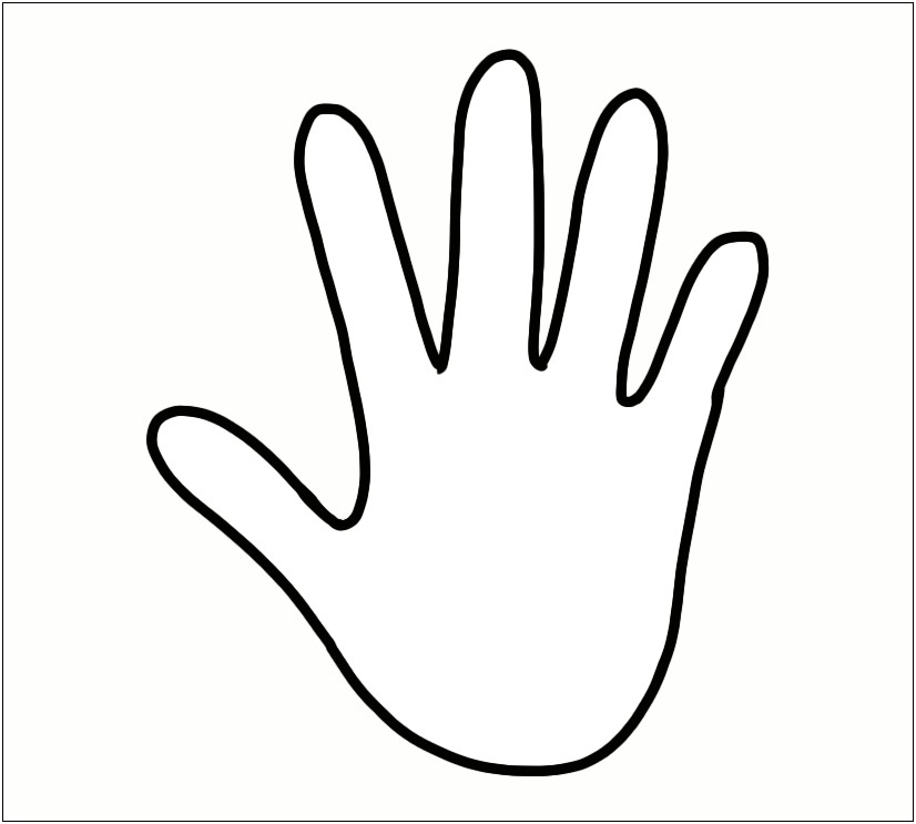 Free Printable Child's Hand Template