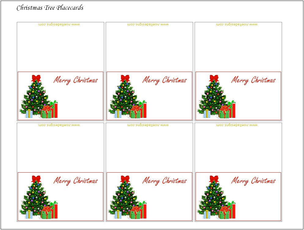 Free Printable Christmas Tent Cards Templates
