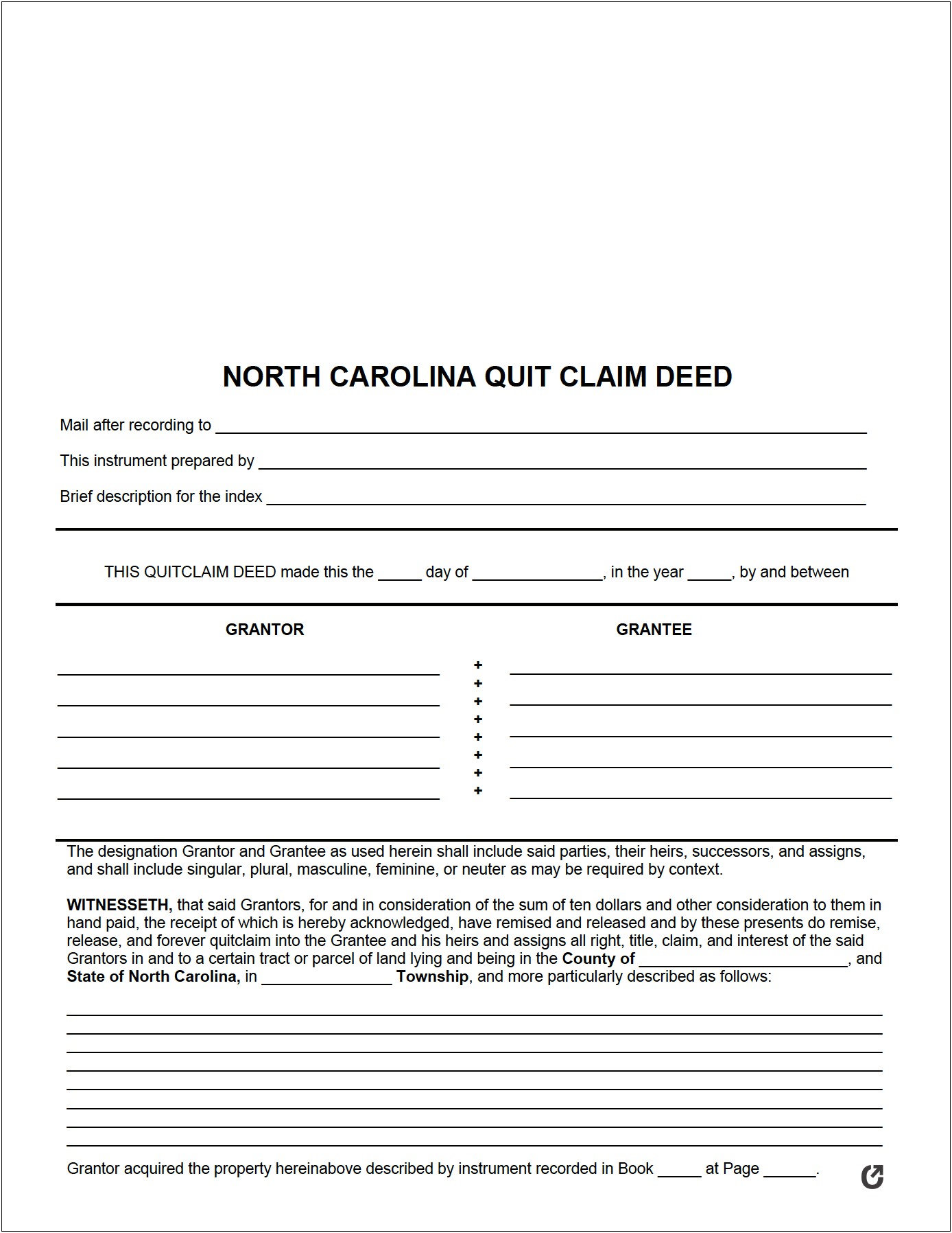 Free Printable Contract For Deed Template
