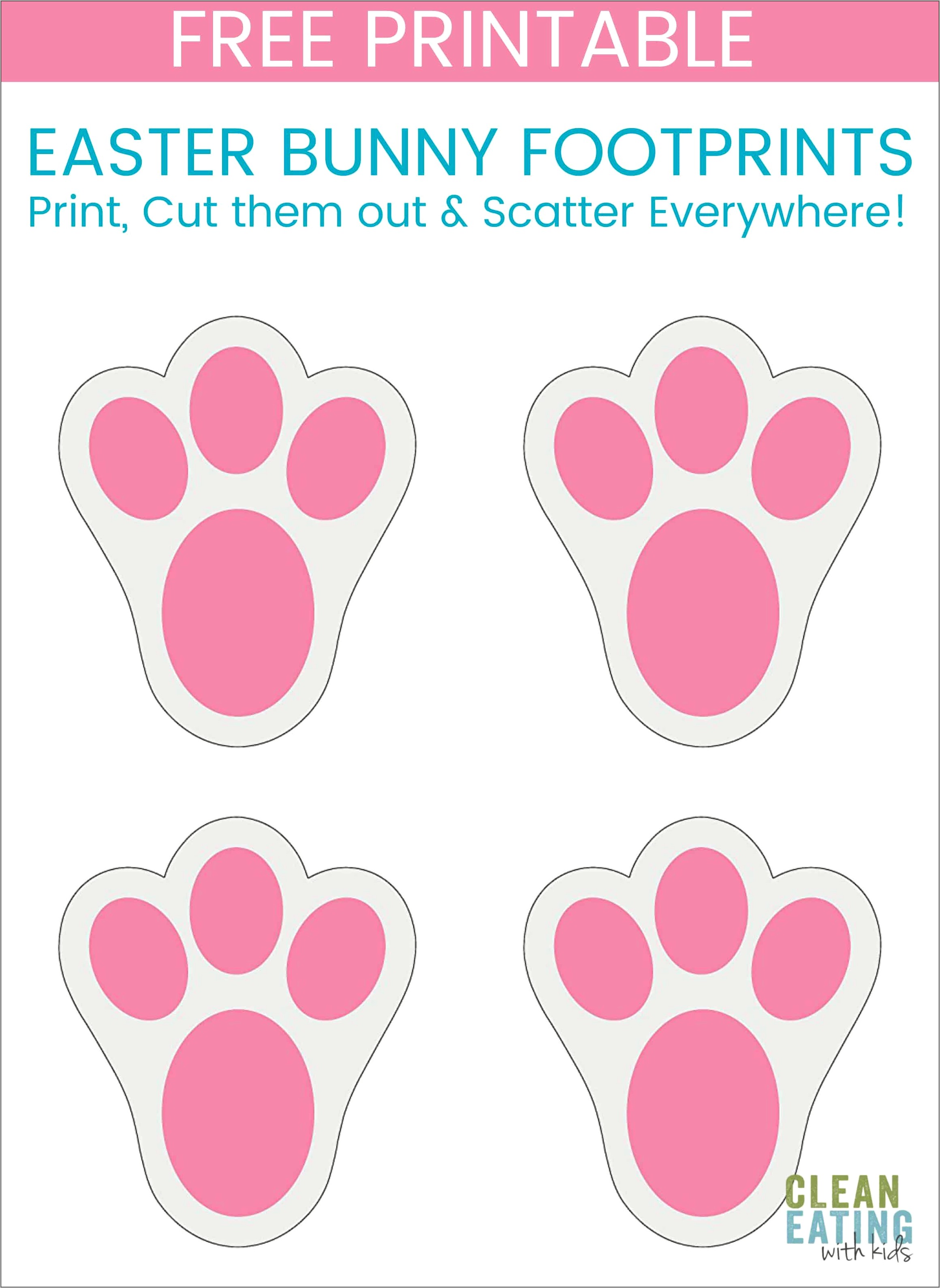 Free Printable Easter Bunny Feet Template
