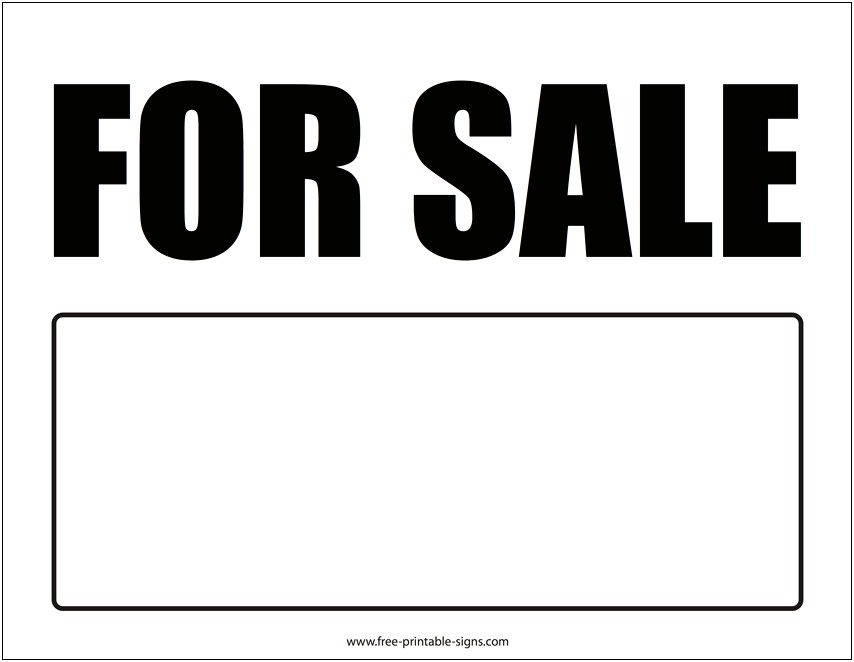 Free Printable For Sale Sign Templates