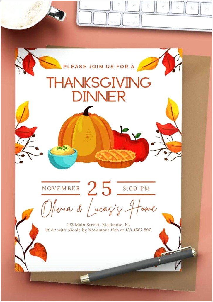 Free Printable Free Thanksgiving Invitation Templates