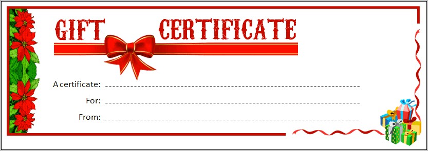 Free Printable Gift Certificate Template Pages