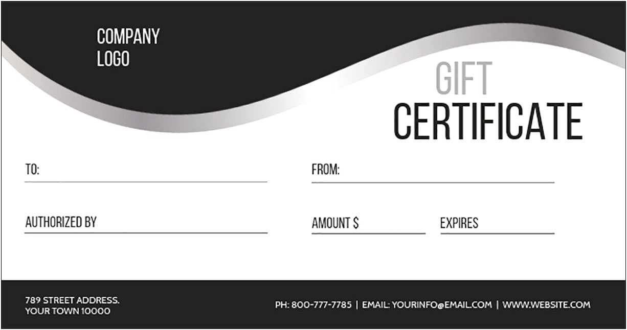 Free Printable Gift Certificate Template Word