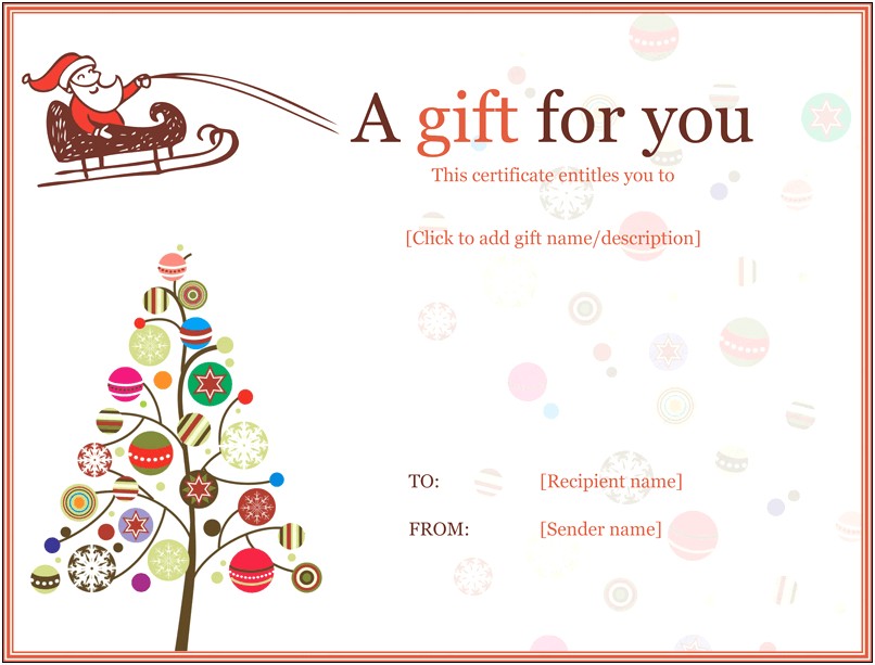 Free Printable Gift Voucher Template Uk