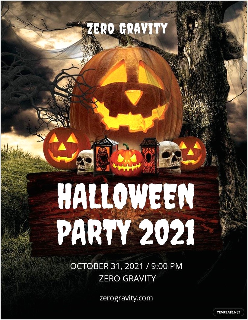 Free Printable Halloween Party Flyer Template