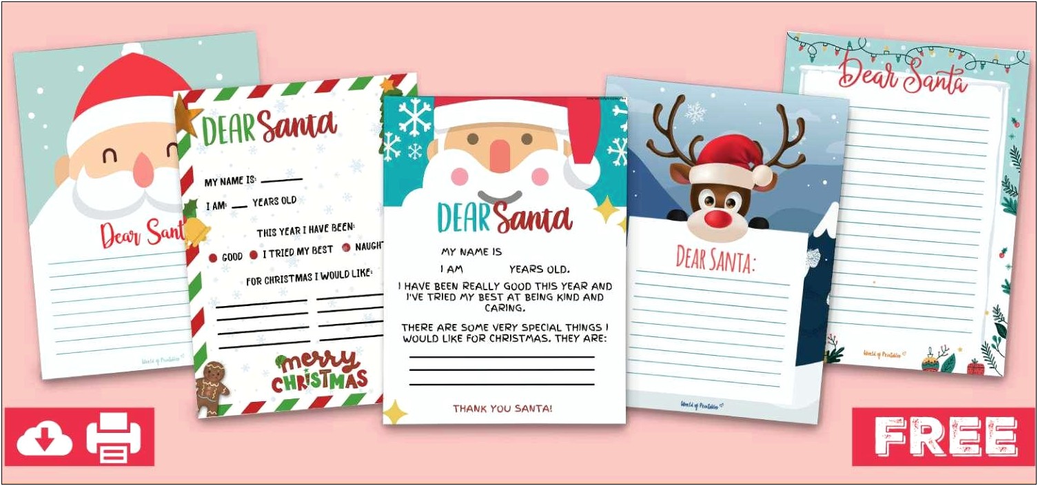 Free Printable Letter Templates From Santa