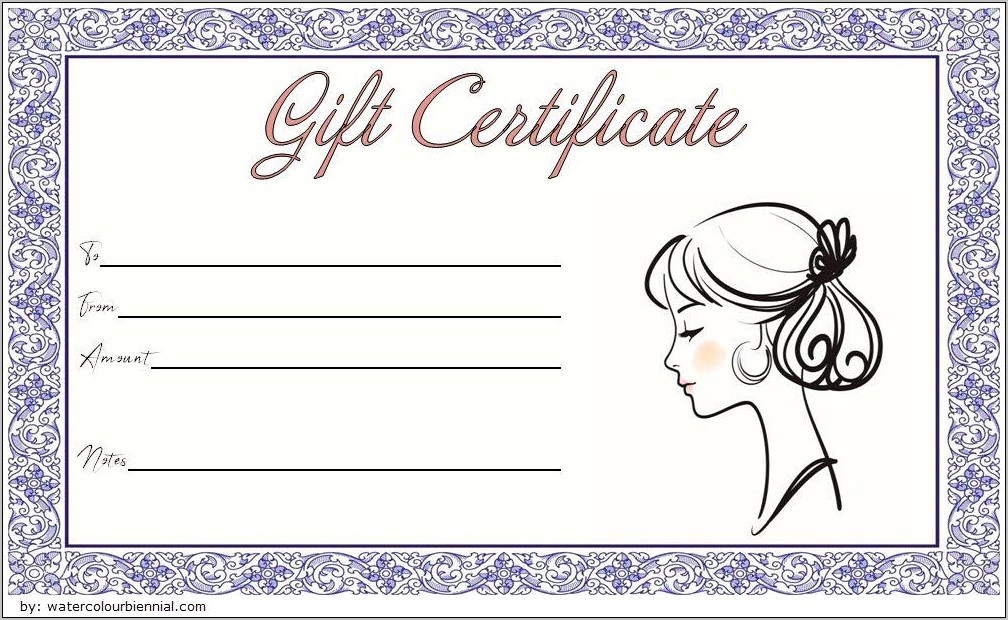 Free Printable Manicure Gift Certificate Template