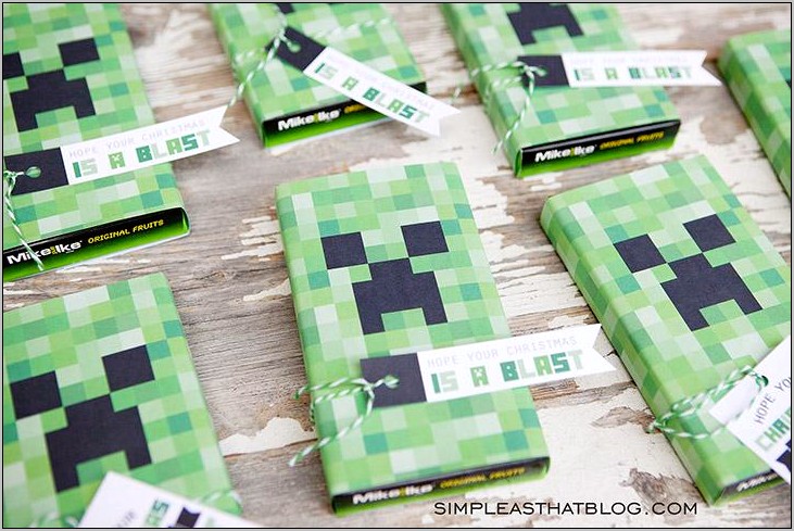 Free Printable Minecraft Gift Bags Templates
