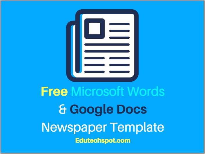 Free Printable Newspaper Template For Students