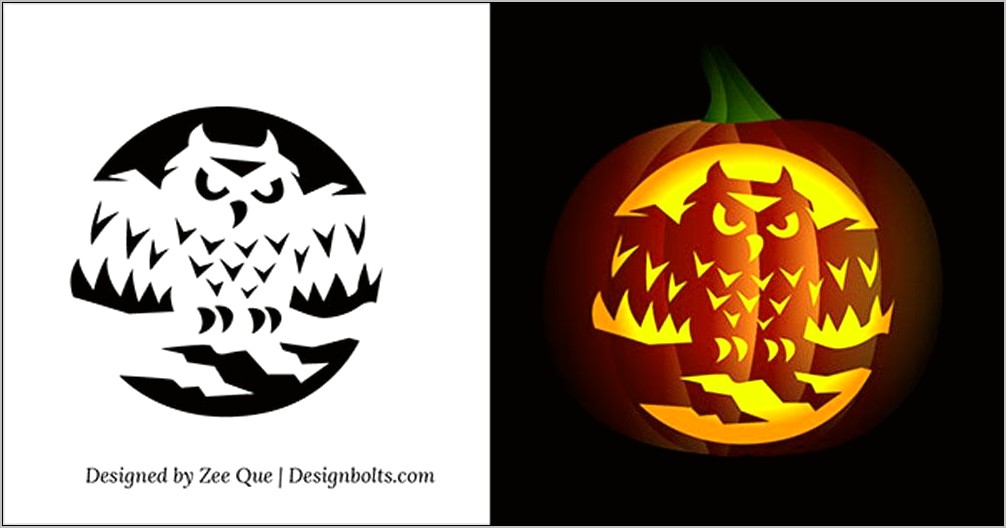 Free Printable Owl Pumpkin Carving Templates