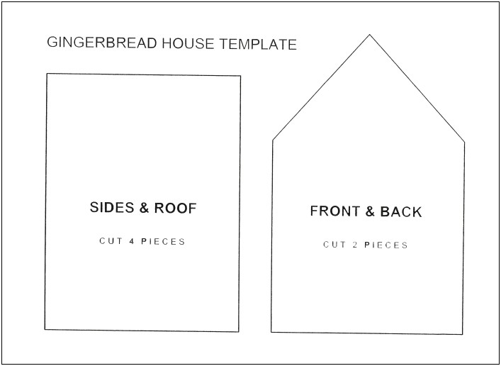 Free Printable Paper Gingerbread House Templates