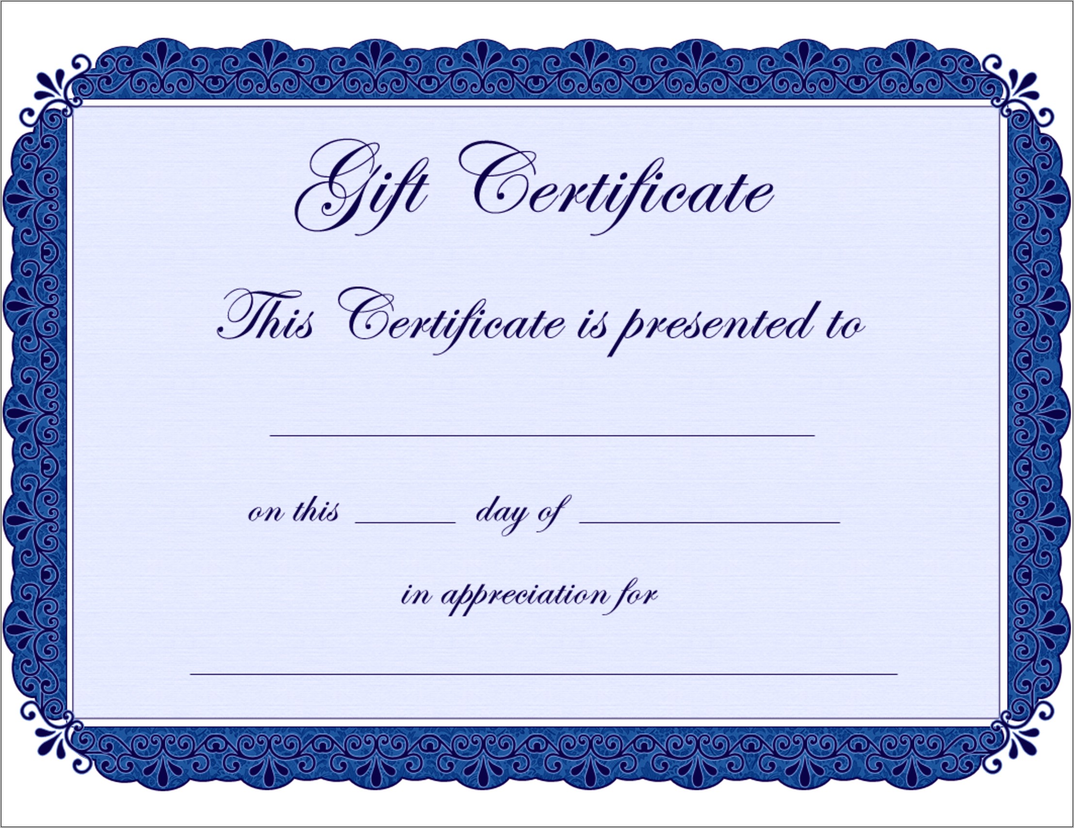 Free Printable Photography Gift Certificate Template