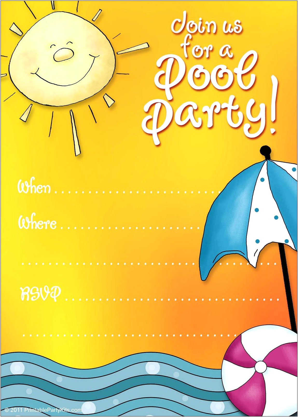 Free Printable Summer Party Invitations Templates