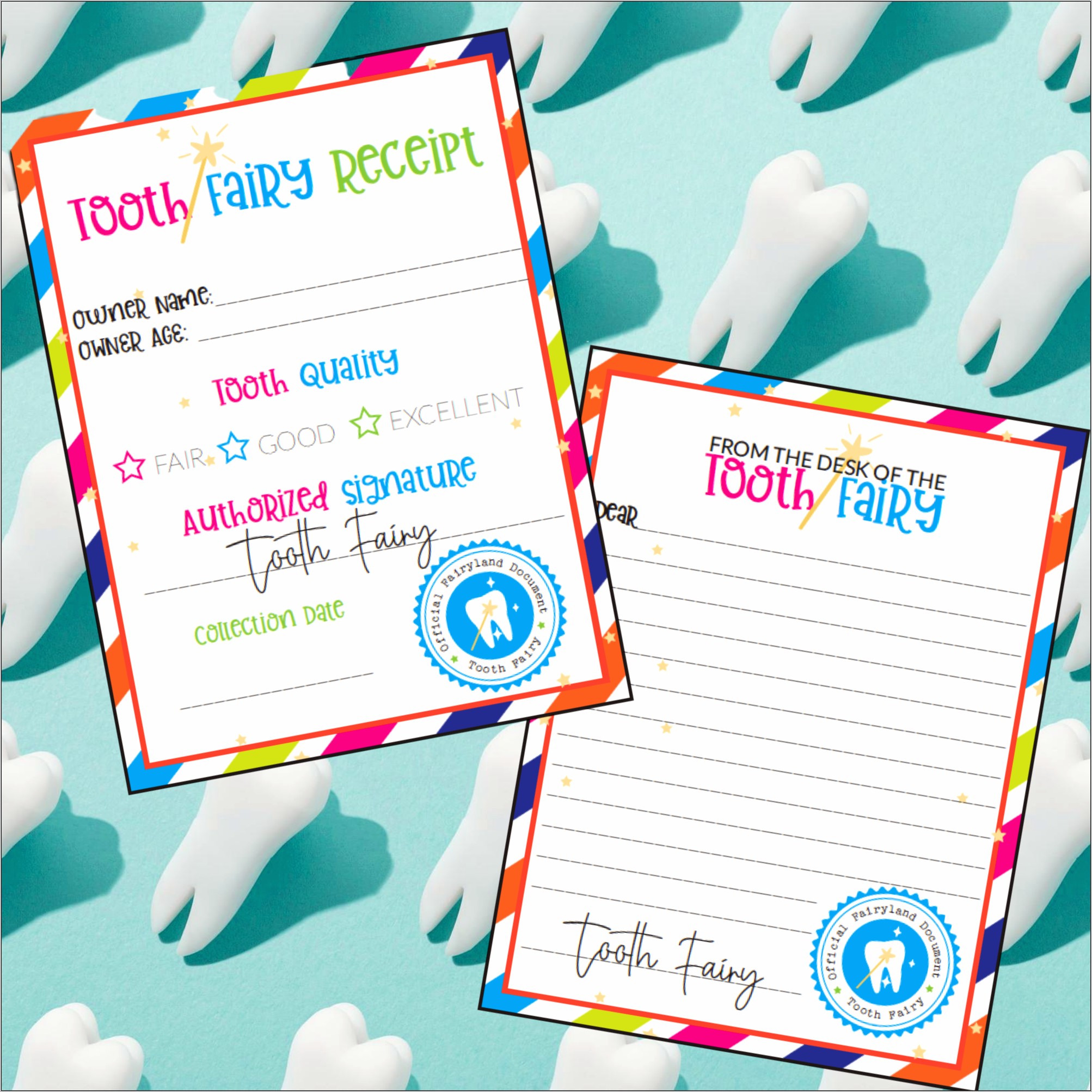 Free Printable Tooth Fairy Certificate Template